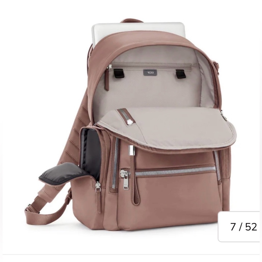 Tumi Celina Rose Backpack with Silver Accents Fits 15” laptops - Picture 4 of 9